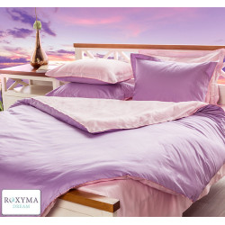 Комплект спално бельо ПАМУЧЕН сатен РОЗОВО/ЛЮЛЯК